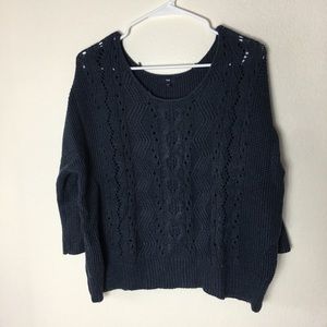 Gap Thick Soft Knit Sweater Large Navy